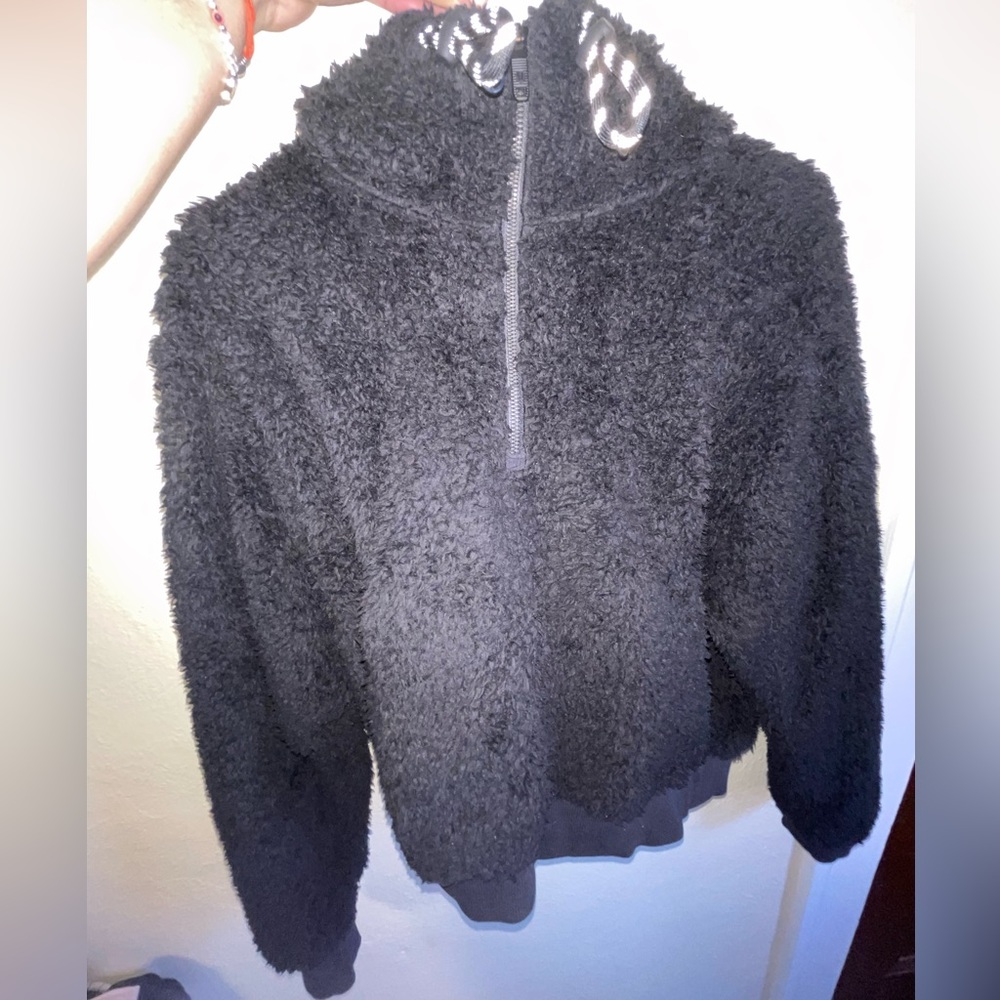 Lululemon half zip fleece cropped hoodie